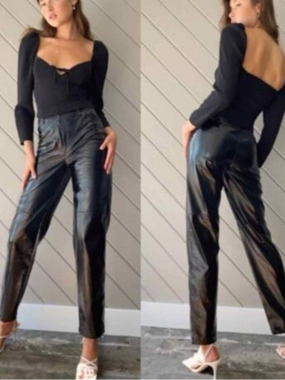 Wilfred black vinyl Funk Pants